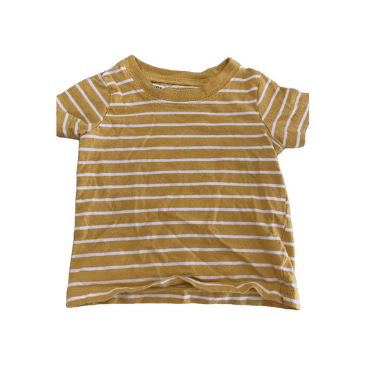 Carters Boys White | Yellow | Stripe T-Shirt Size: 12 months White | Yellow | Stripe