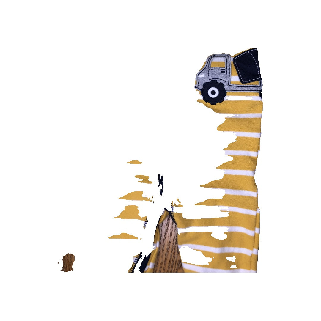 Carters Unisex White | Yellow | Striped Pajamas Size: 9 months White | Yellow | Striped