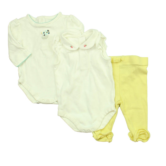 Janie and Jack Girls White | Yellow Apparel Sets Size: 0-3 Months White | Yellow