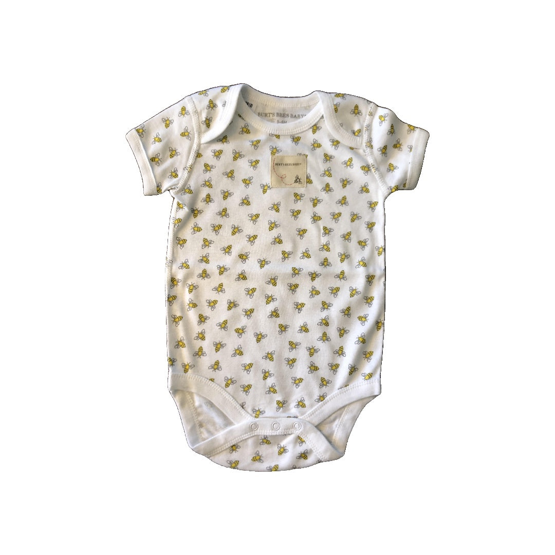 Burt's Bees Girls White | Yellow Onesie Size: 3-6 months White | Yellow