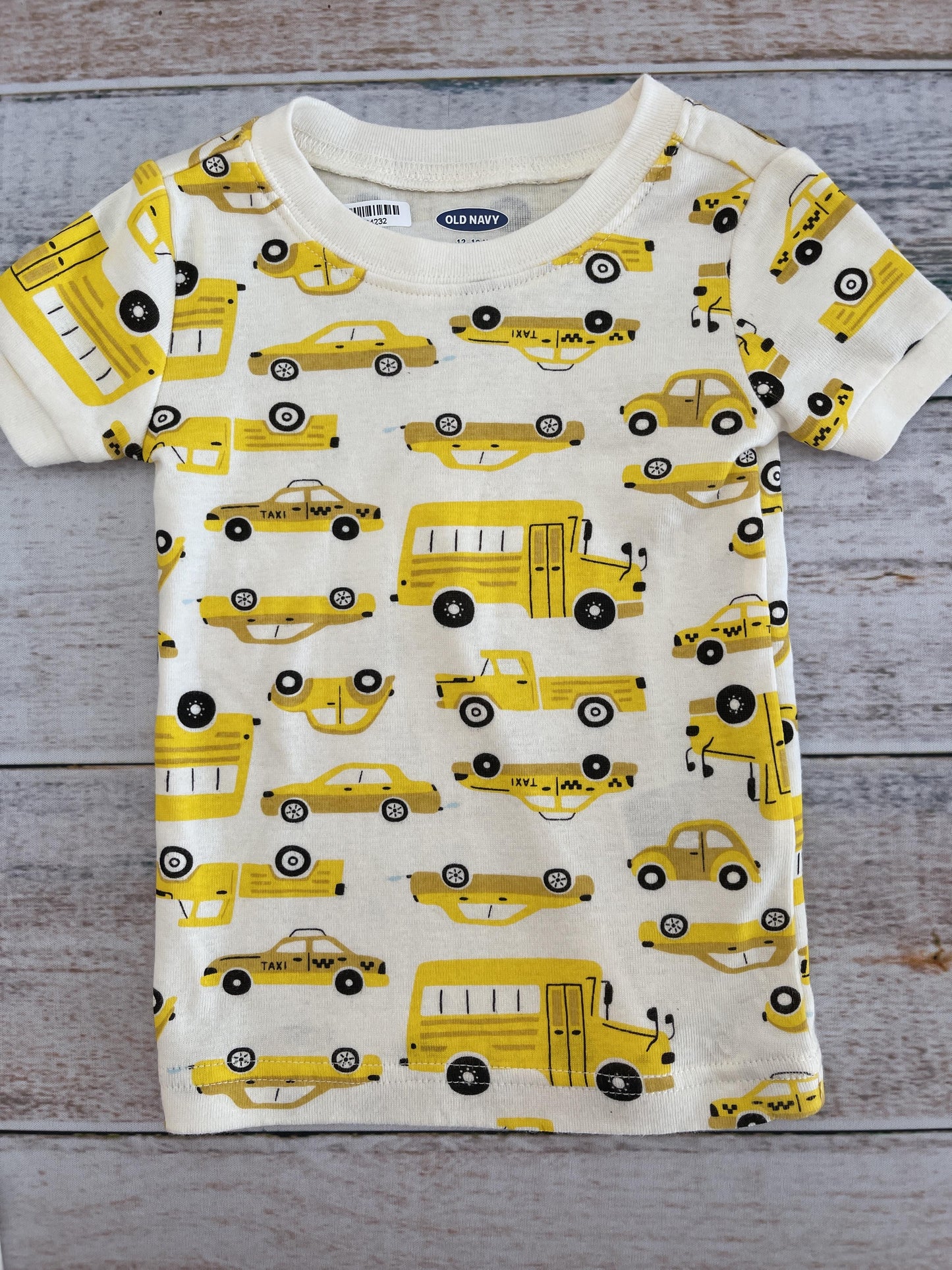 Old Navy Unisex White | Yellow Pajamas Size: 12-18 months White | Yellow
