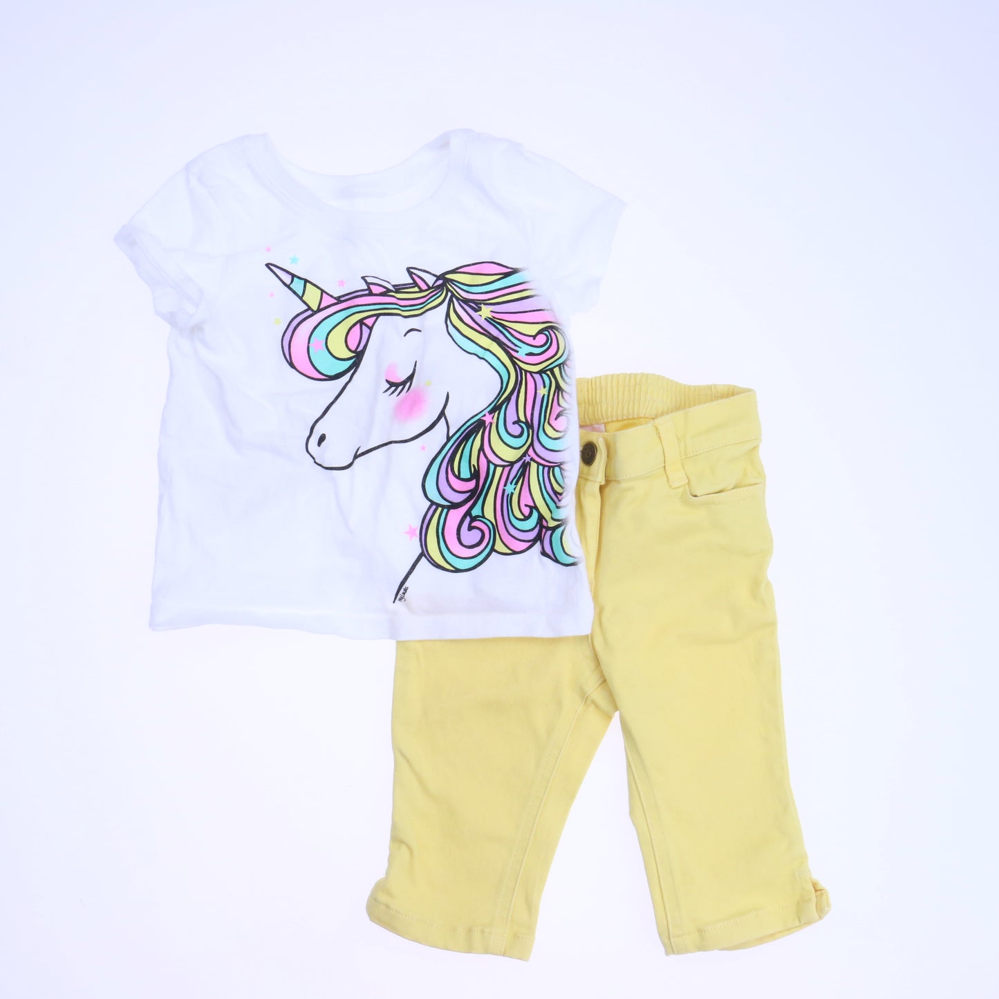 The Children's Place | Janie & Jack Girls White | Yellow Apparel Sets Size: 12-18 Months White | Yellow
