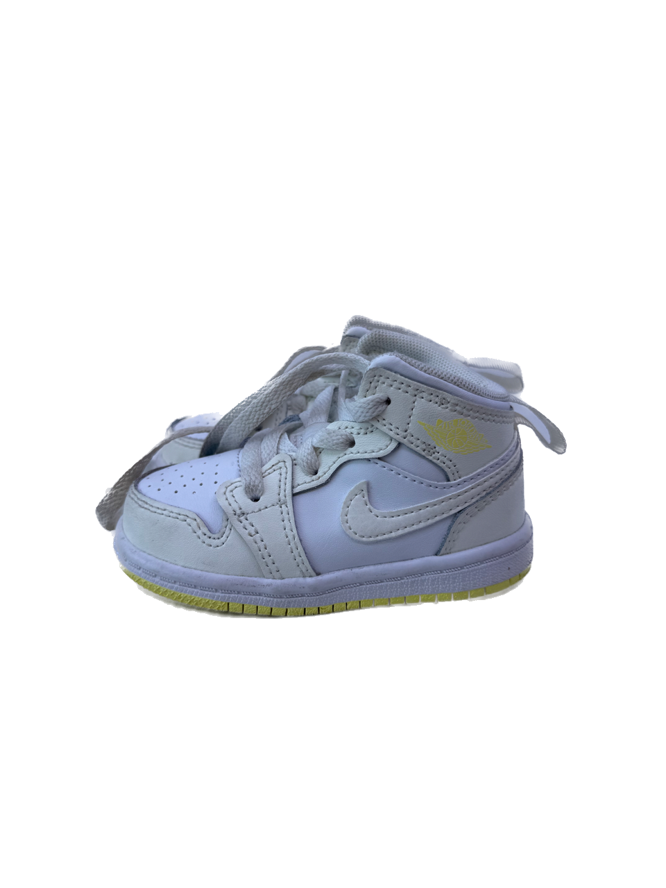Air Jordan Unisex White | Yellow Sneakers Size: 5 Toddler White | Yellow