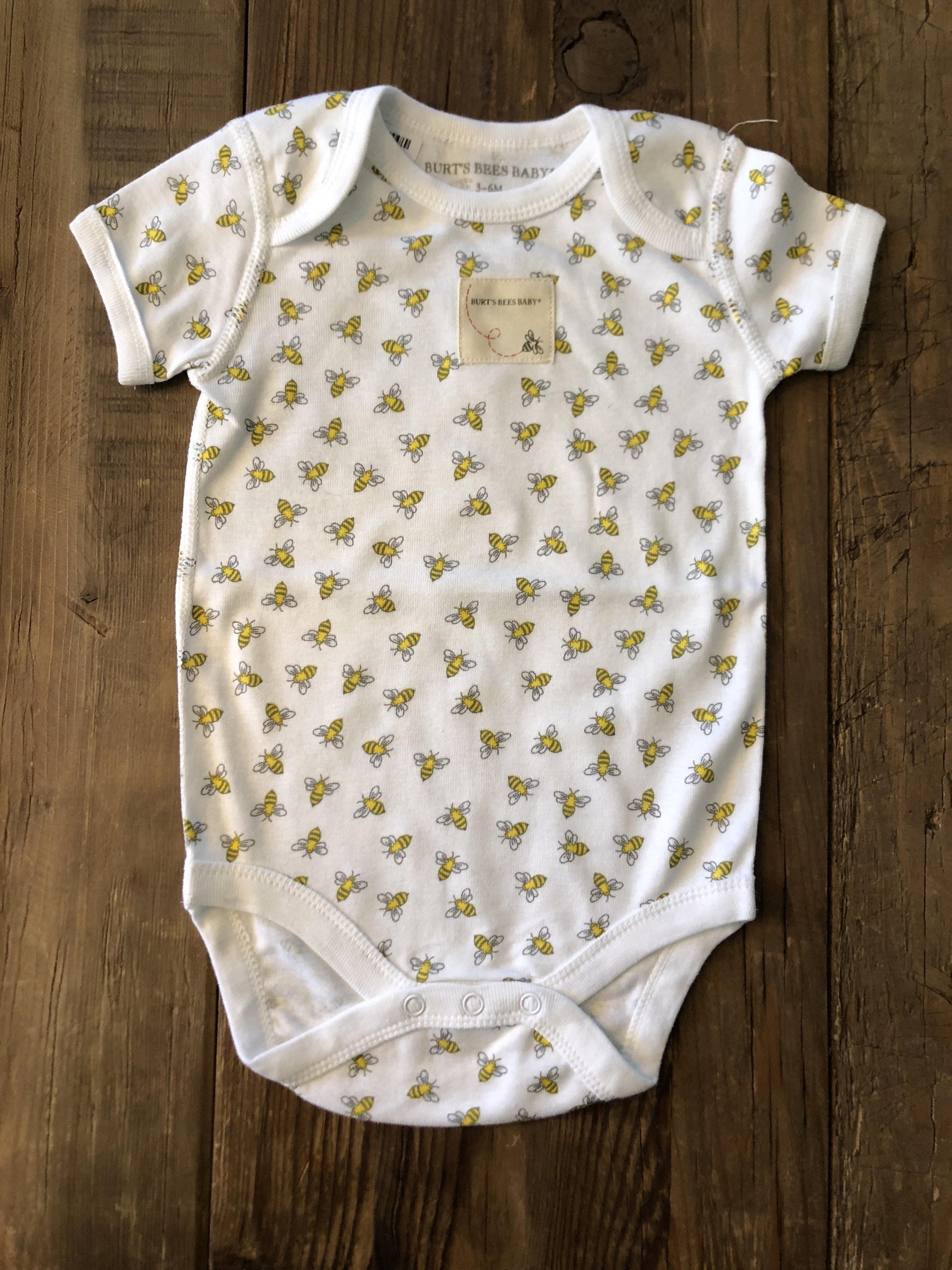 Burt's Bees Girls White | Yellow Onesie Size: 3-6 months White | Yellow