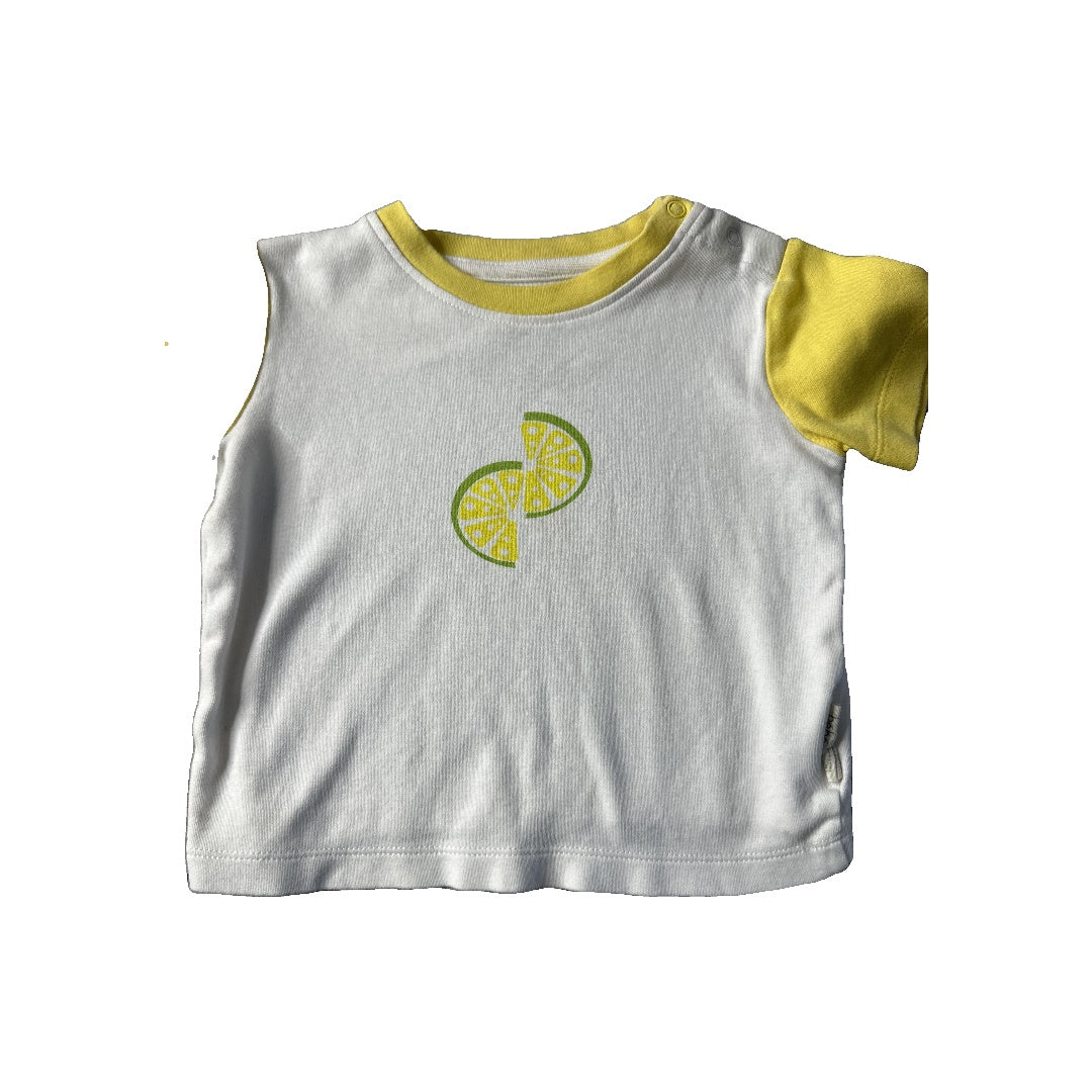 Bebenca Unisex White | Yellow T-Shirt Size: 12-18 months White | Yellow