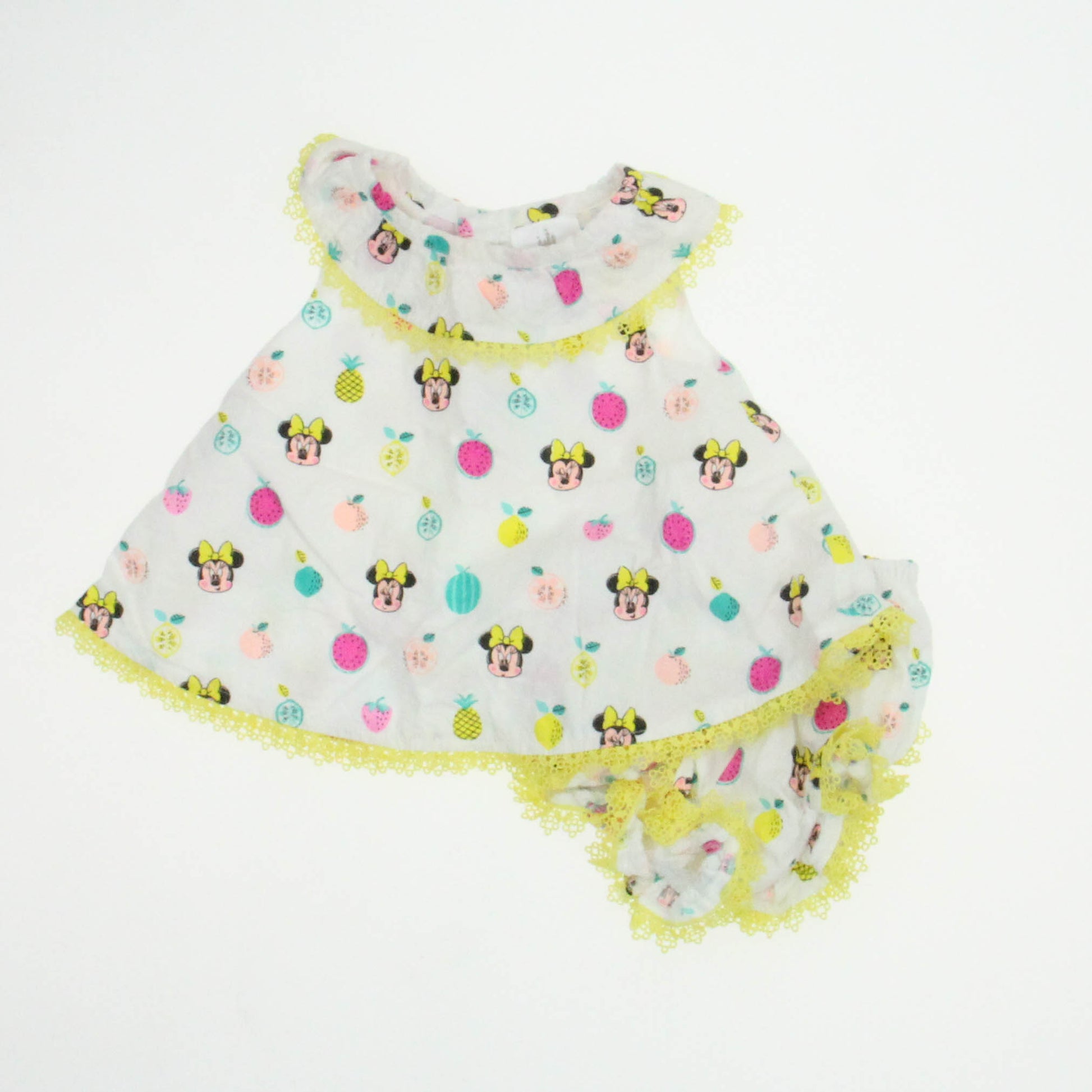 Disney Girls White | Yellow Apparel Sets Size: 6-9 Months White | Yellow