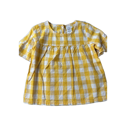 Carters Girls White | Yellow Shirt Size: 3T White | Yellow