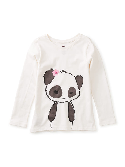Tea Collection Girls White Yin Yang Panda Long Sleeve T-Shirt Size: 5T White Yin Yang Panda