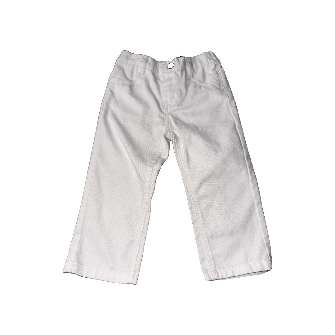 Nautica Unisex White Jeans Size: 24 months White