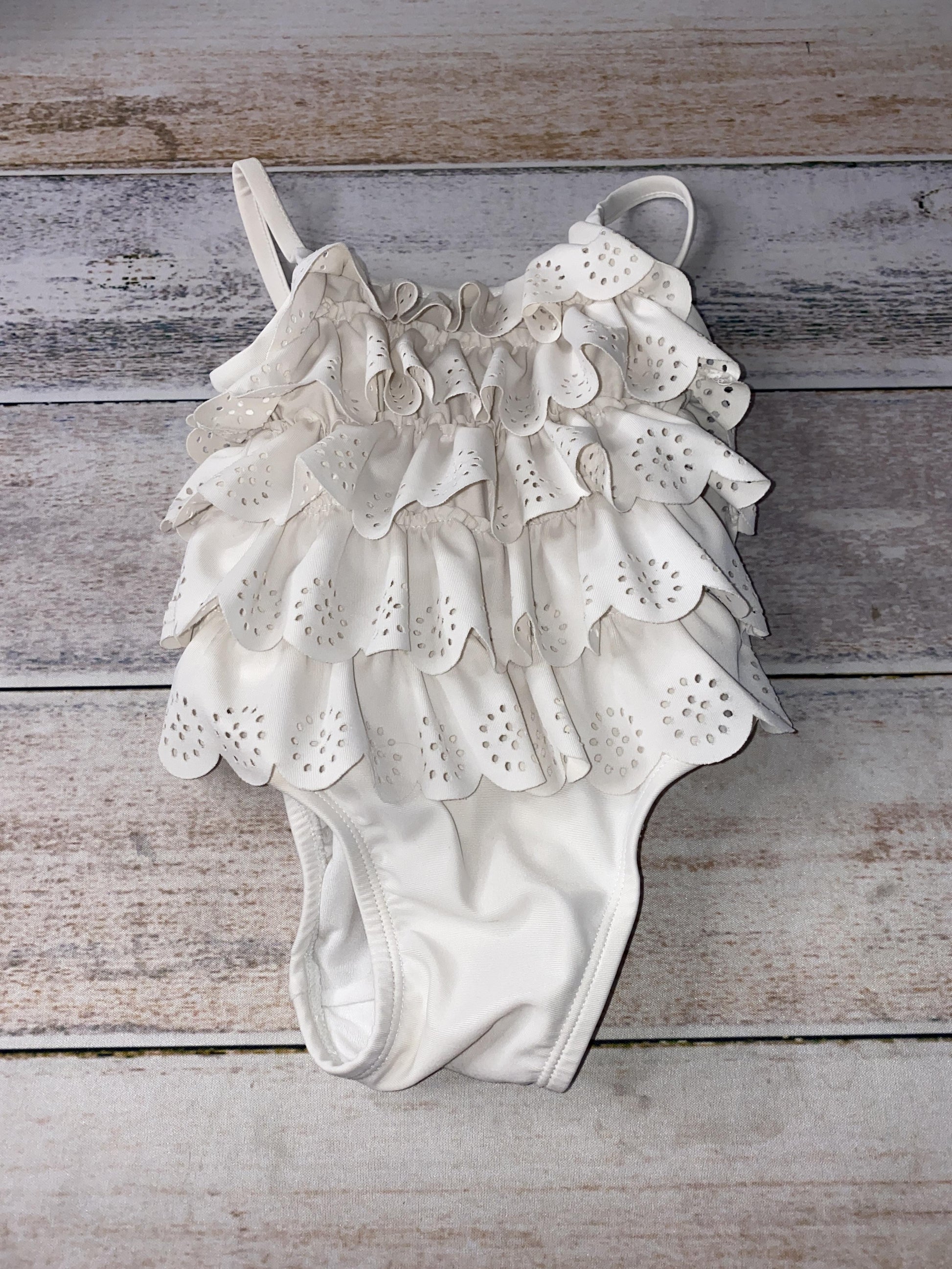 Gap Girls White Swimwear Size: 6-12 months White