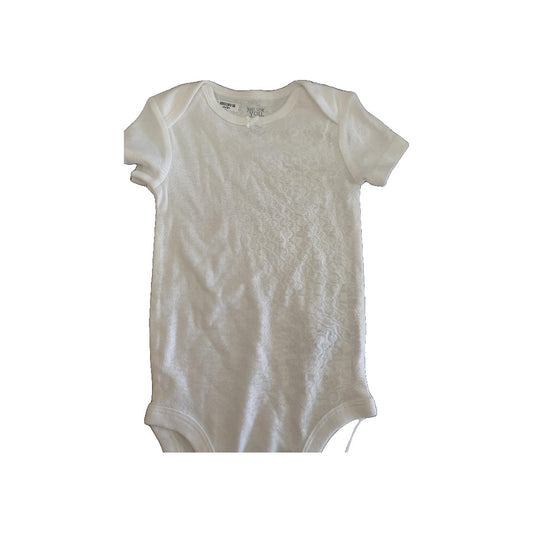 Carters Girls White Onesie Size: 6-9 months White