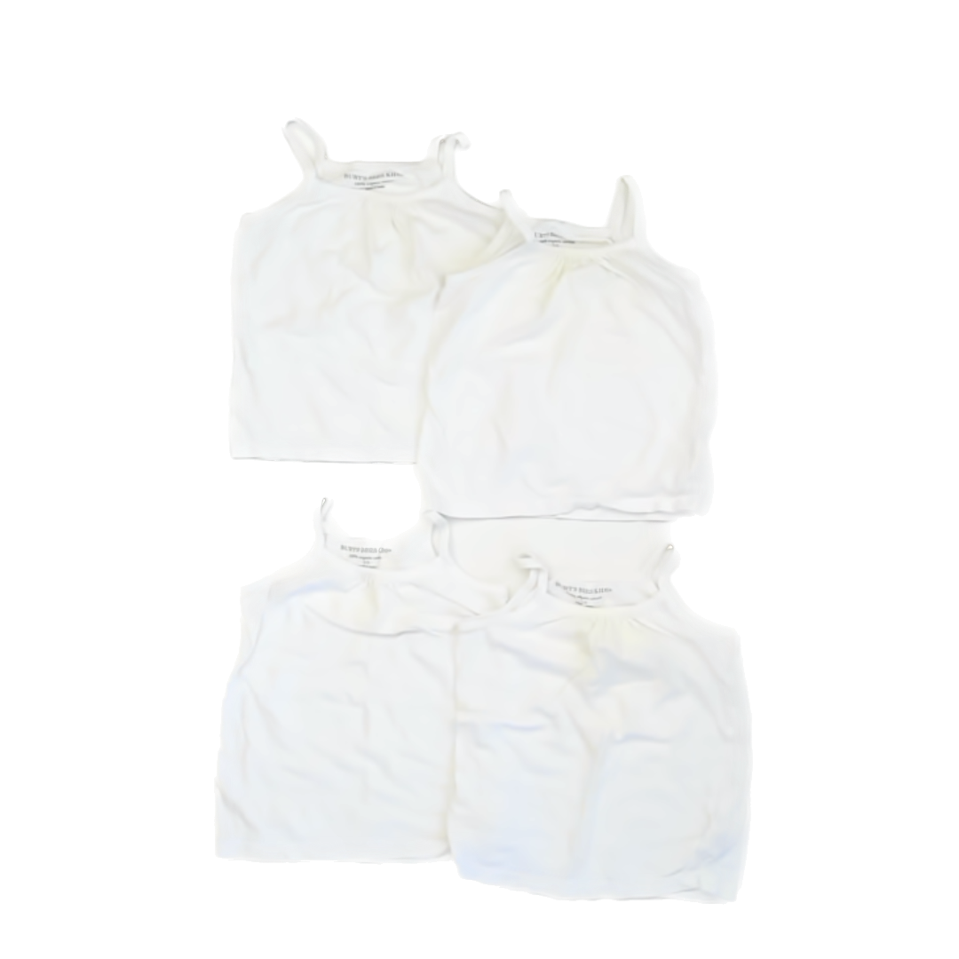 Burt's Bees Girls White Tank Top Size: 2-3T White