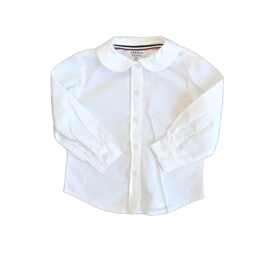 French Toast Girls White Blouse Size: 3T White