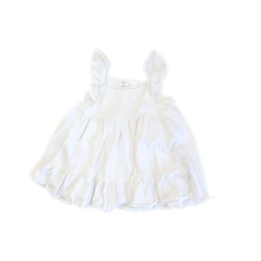 Zara Girls White Sun Dress Size: 4-5T White