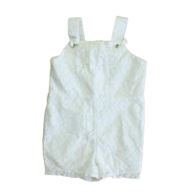 Crown & Ivy Girls White Romper Size: 4T White