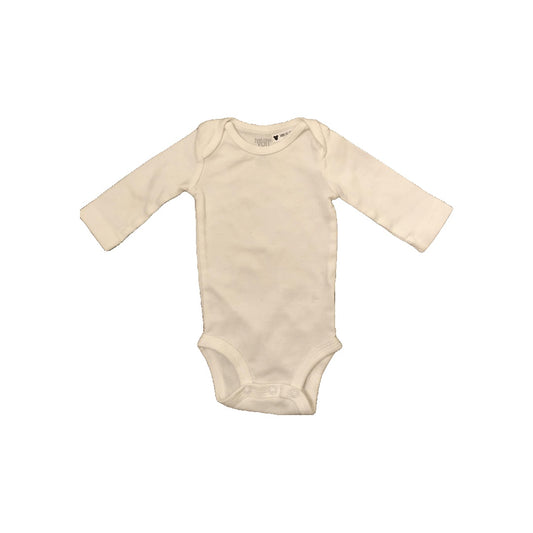 Carters Unisex White Onesie Size: 3 months White