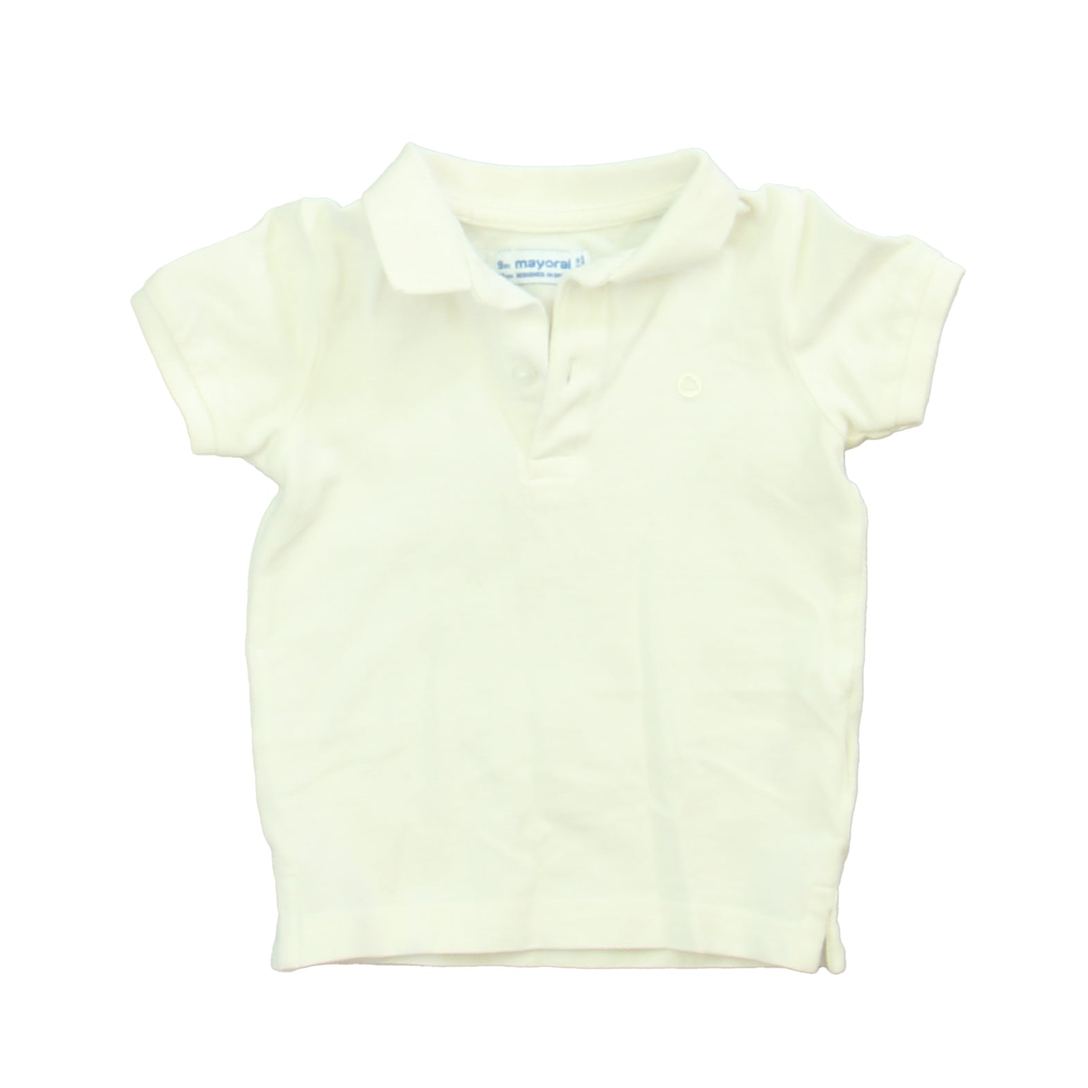 Mayoral Boys White Polo Shirt Size: 9 Months White