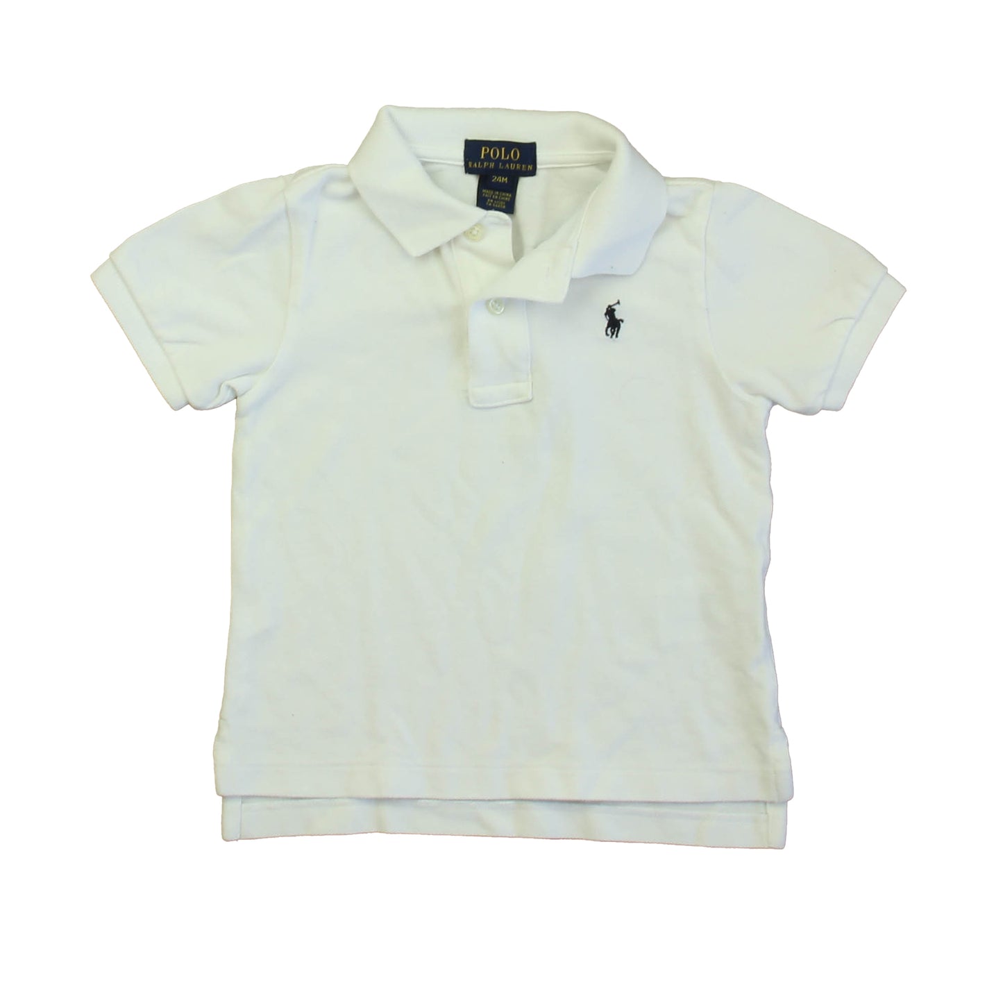 Ralph Lauren Boys White Polo Shirt Size: 24 Months
