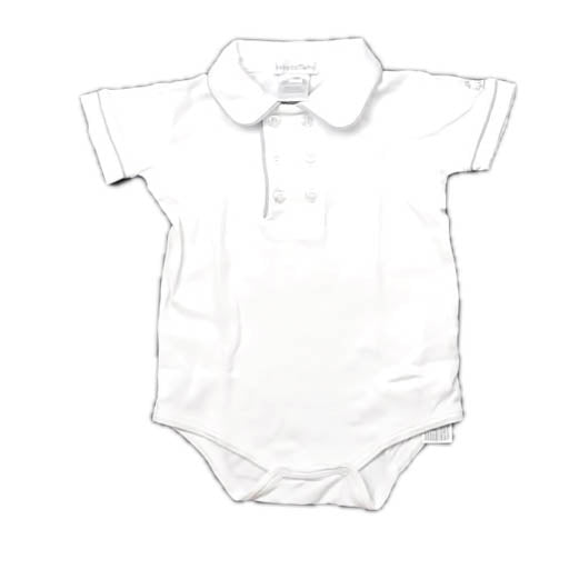 Baby Cottons Boys White Onesie Size: 6 Months White