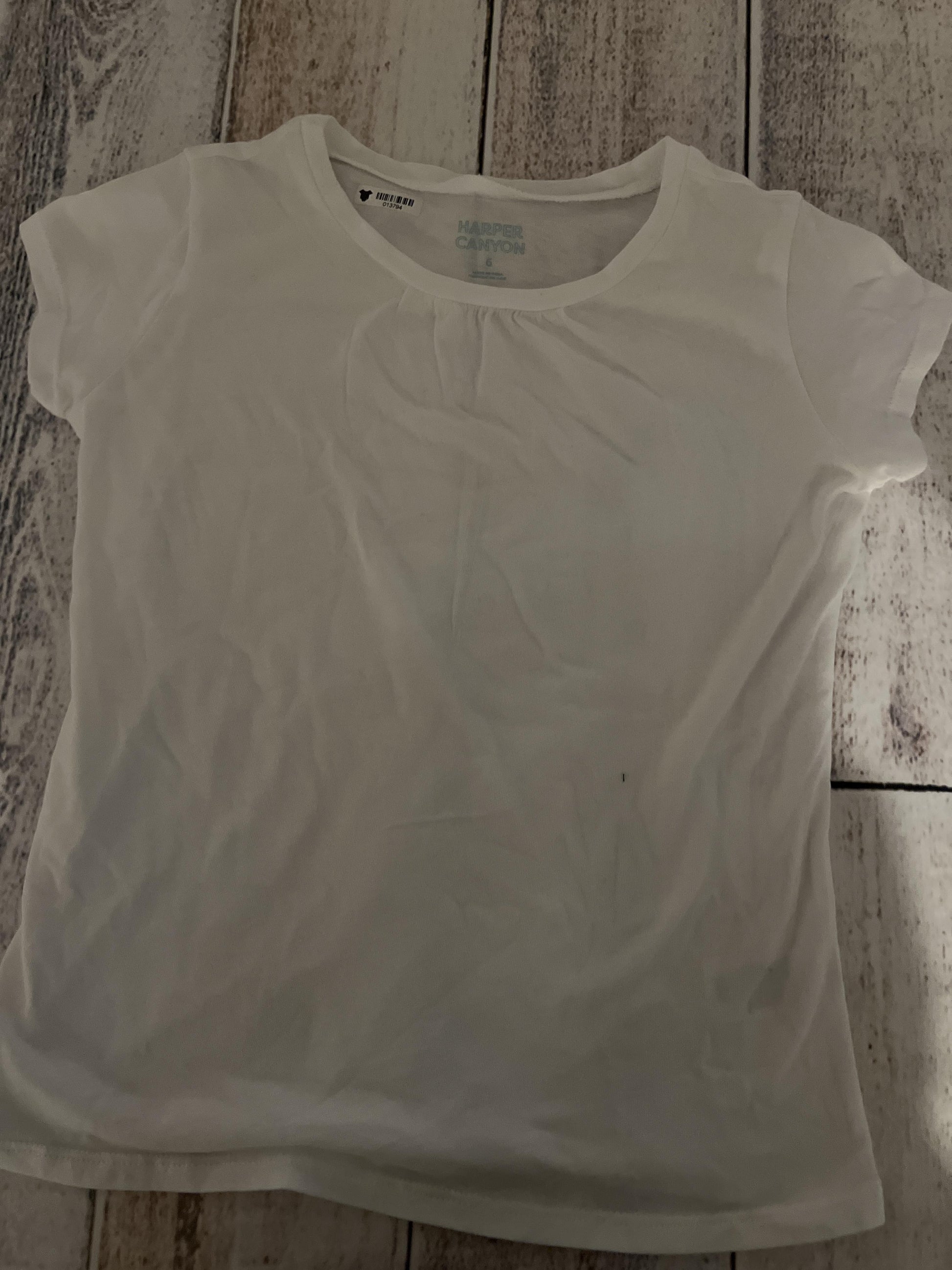 Harper Canyon Girls White T-Shirt Size: 6 White