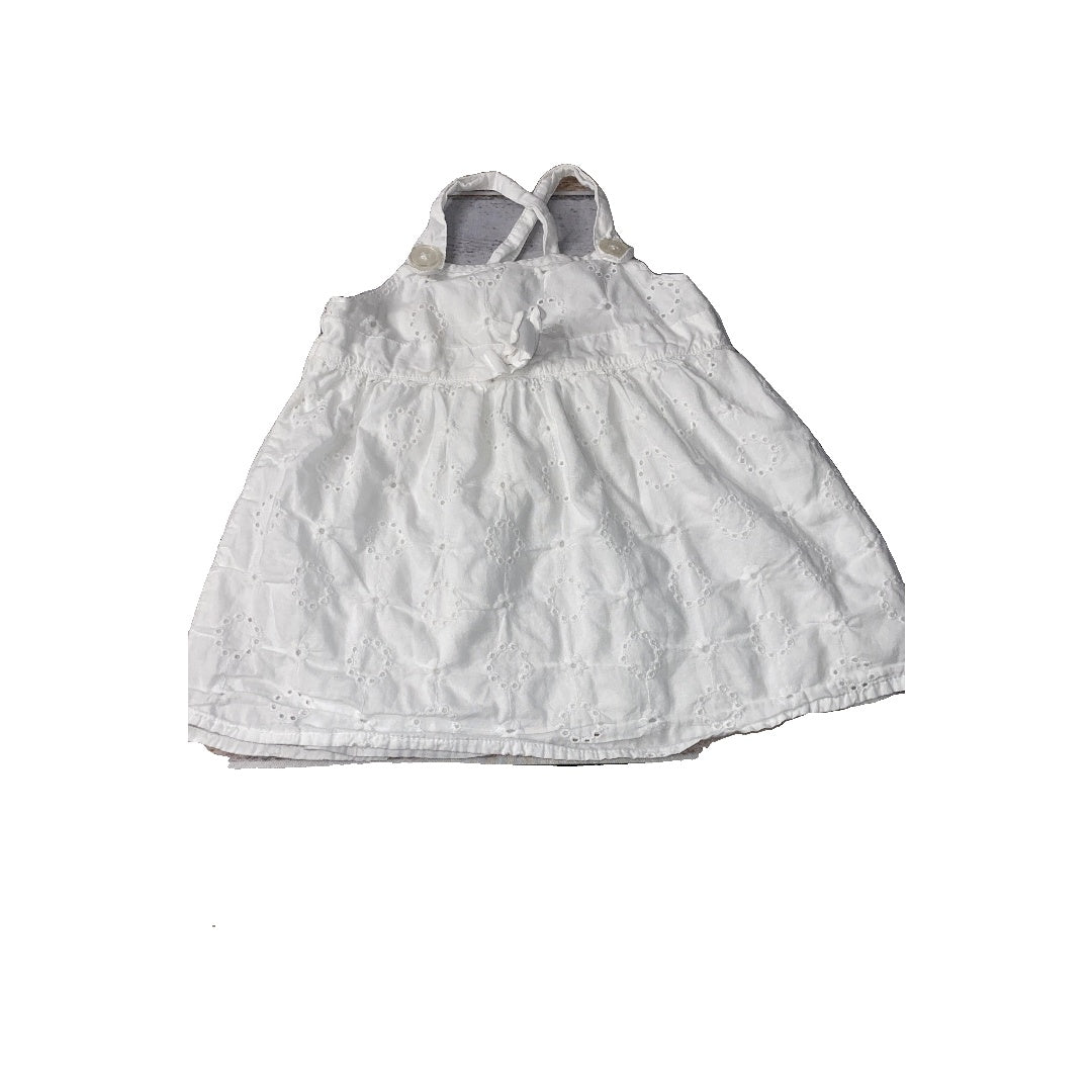 cherokee Girls White Dress Size: 24 months White