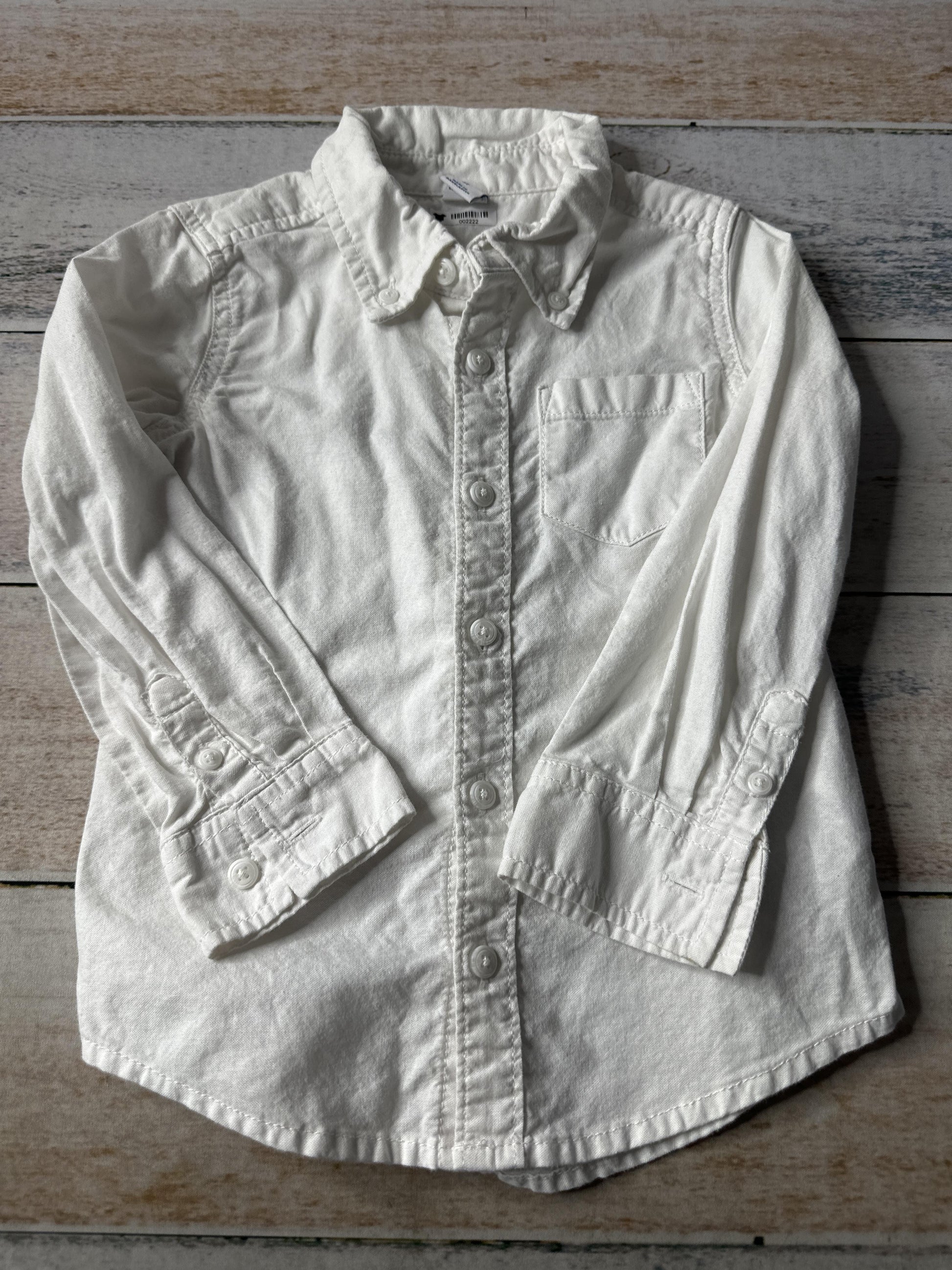 Old Navy Boys White Button Down Short Sleeve Size: 3T White