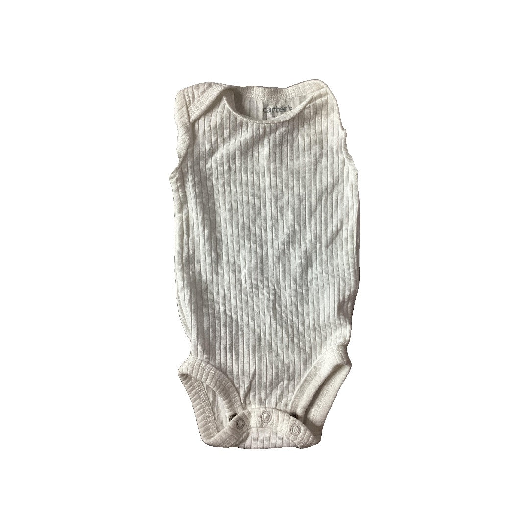 Unisex White Onesie Size: Newborn White