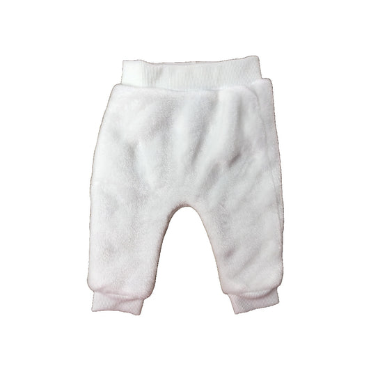 Bon bebe Unisex White Pants Size: 0-3 months White