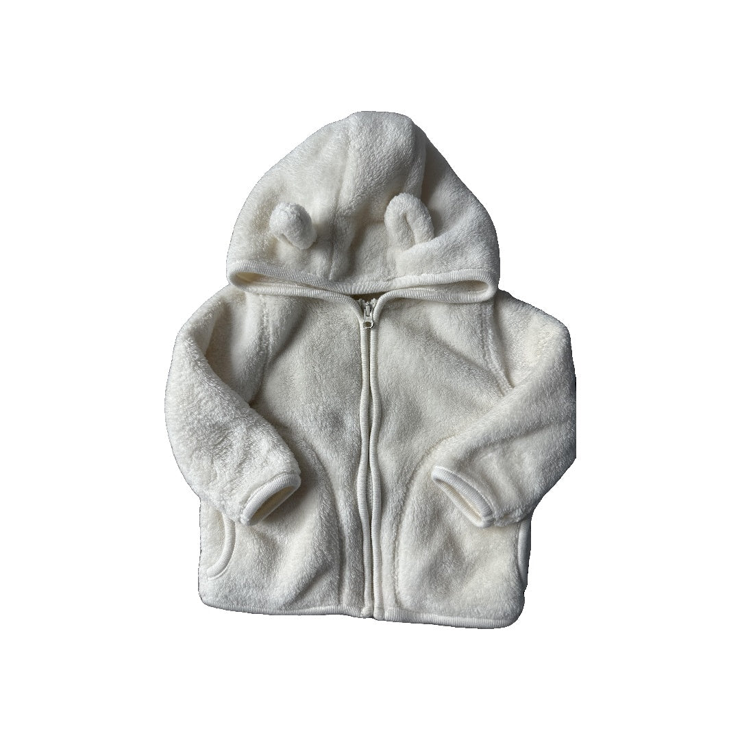 Cuddle Bear Unisex White Hoodie Size: 3-6 months White