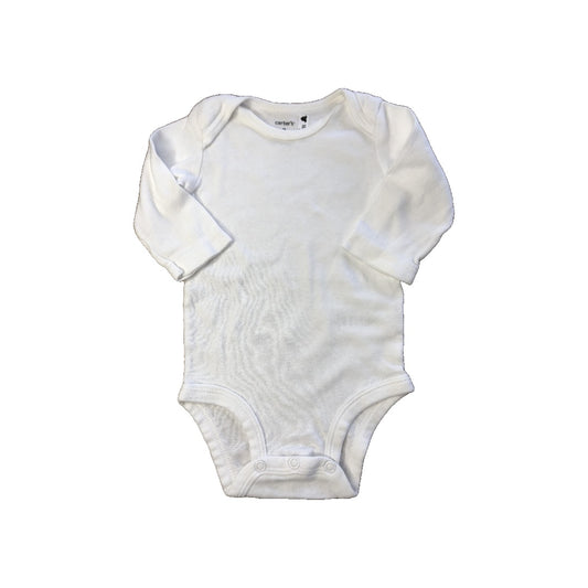 Carters Girls White Onesie Size: 0-3 months White