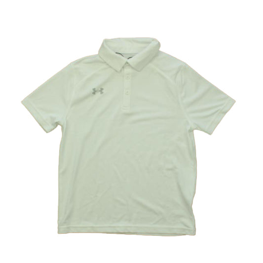 Under Armour Boys White Polo Shirt Size: 7-8 Years