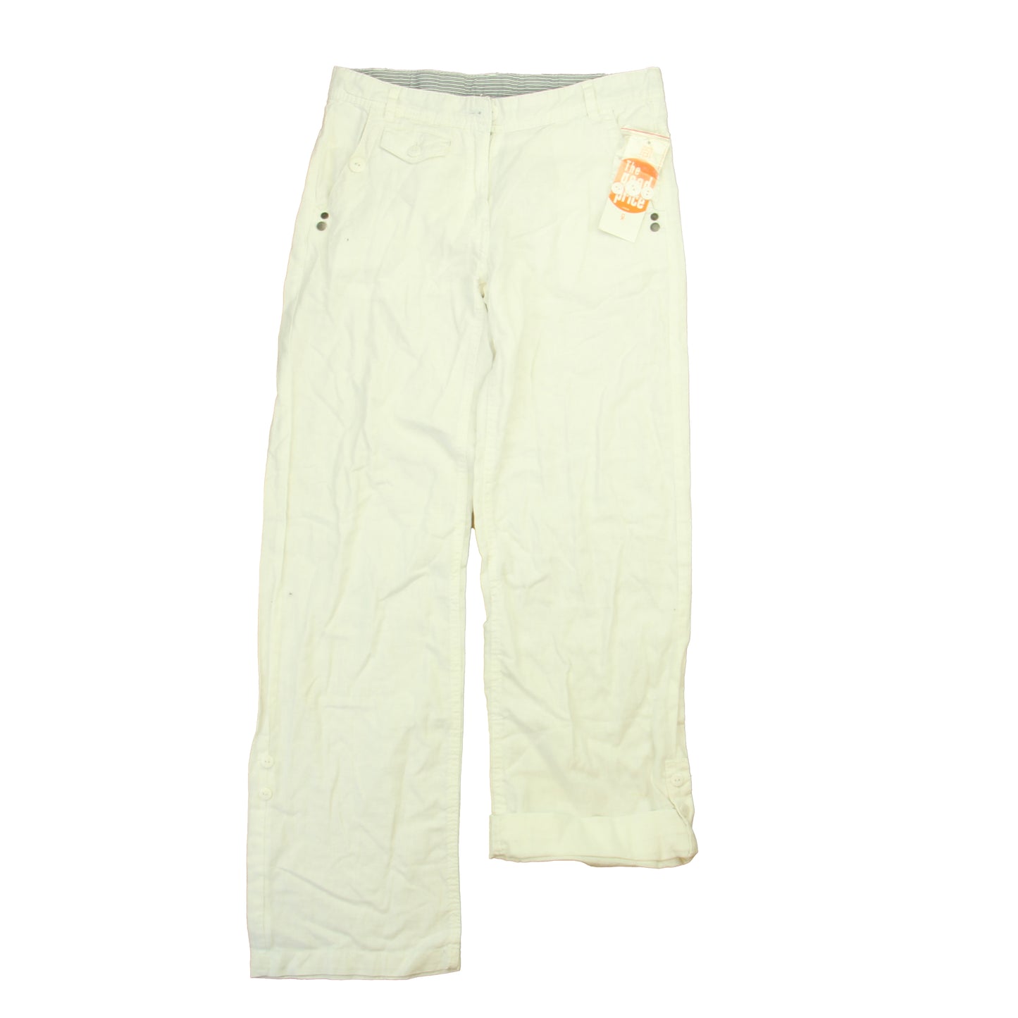 Okaidi Girls White Pants Size: 10 Years White