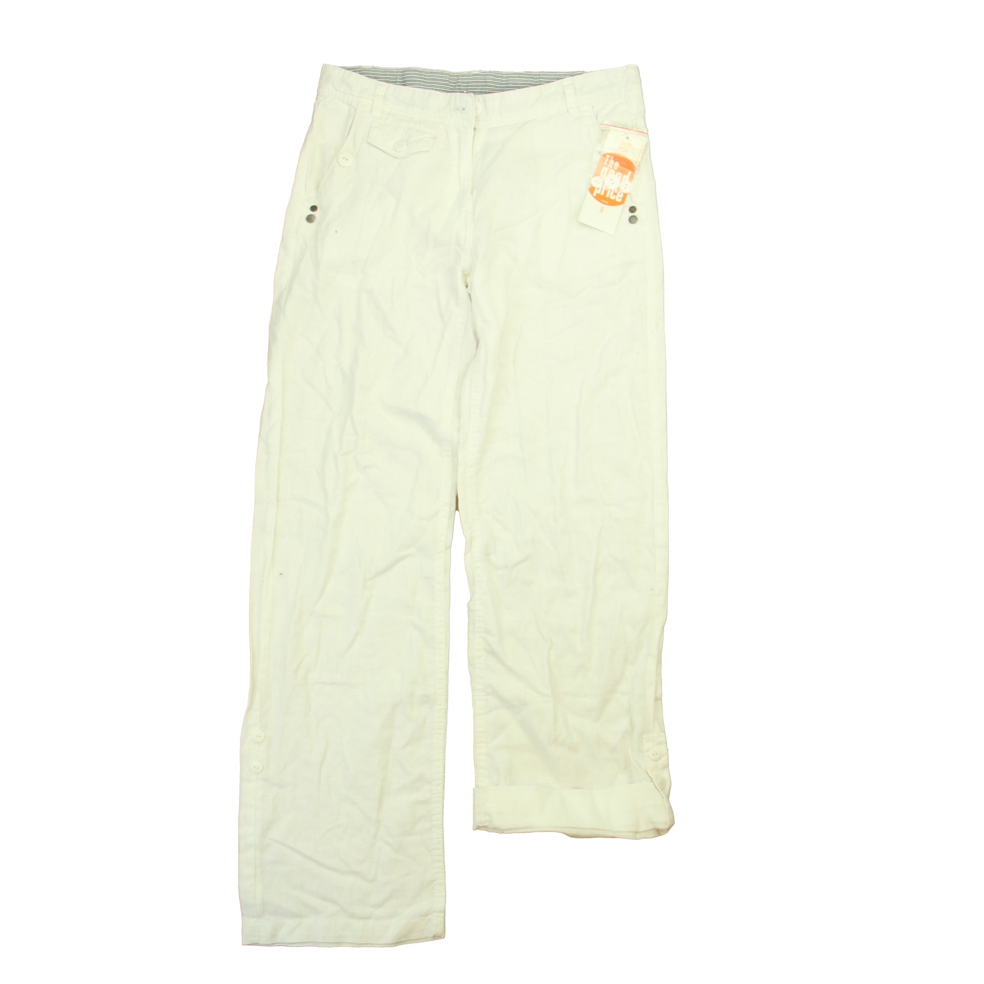 Okaidi Girls White Pants Size: 10 Years White