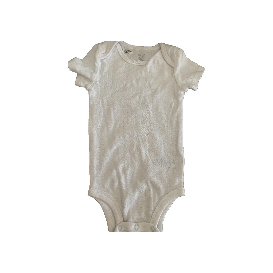 Carters Girls White Onesie Size: 9 months White