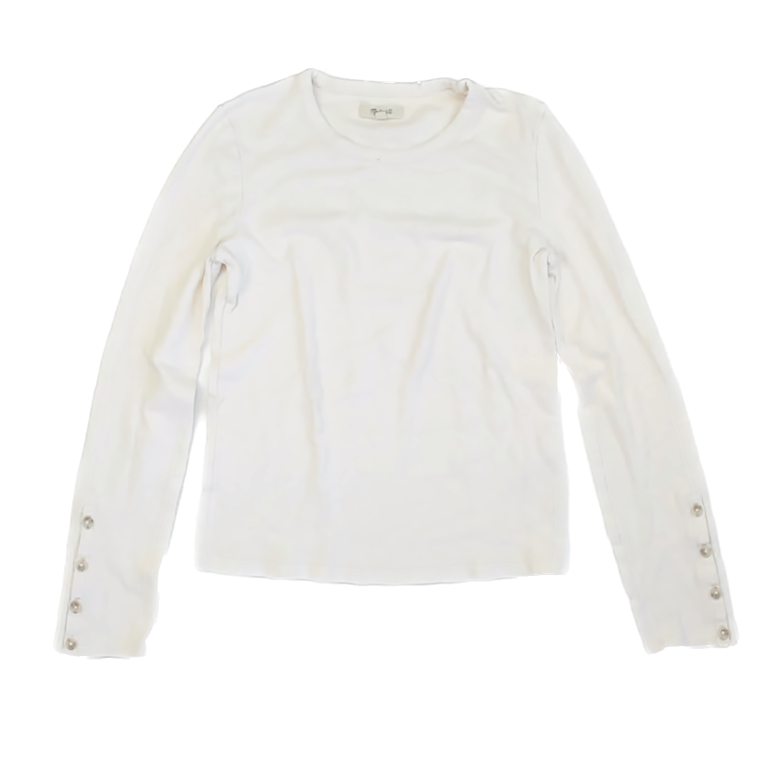 Madewell Girls White Long Sleeve Shirt Size: S White