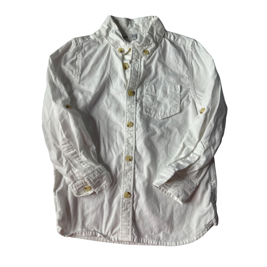 Unknown Boys White Button Down Long Sleeve Size: 18-24 months White