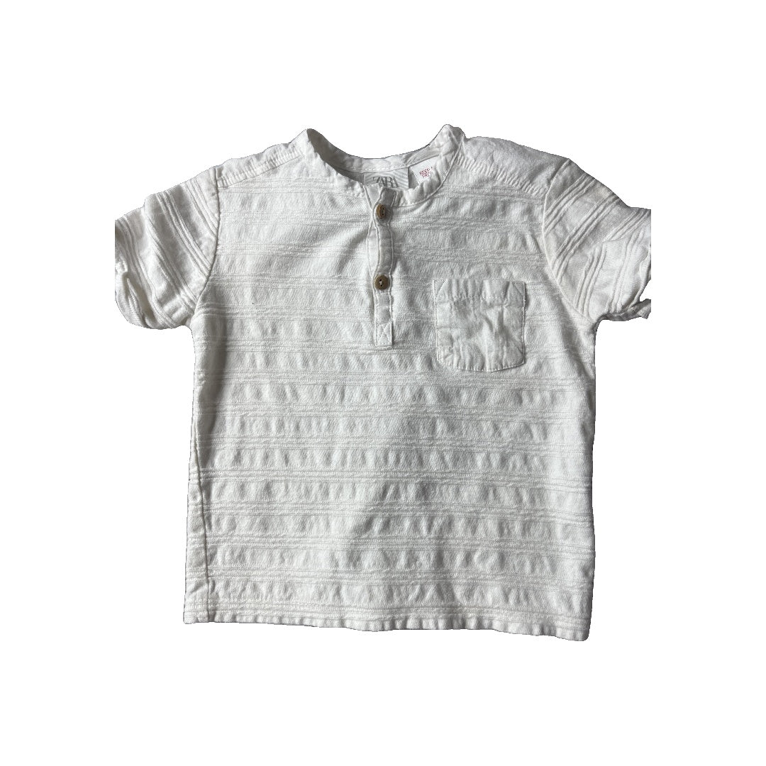 Zara Boys White T-Shirt Size: 9-12 Months White