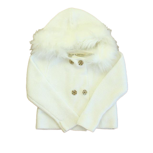 Hope & Henry Girls White Cardigan Size: 12-18 Months White