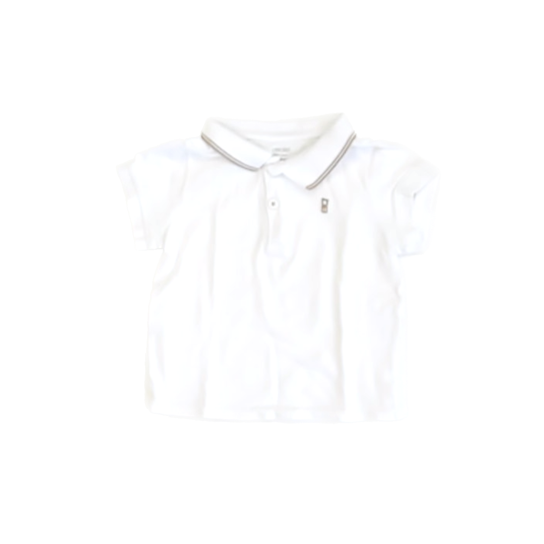 Obaibi Boys White Polo Shirt Size: 12 Months White