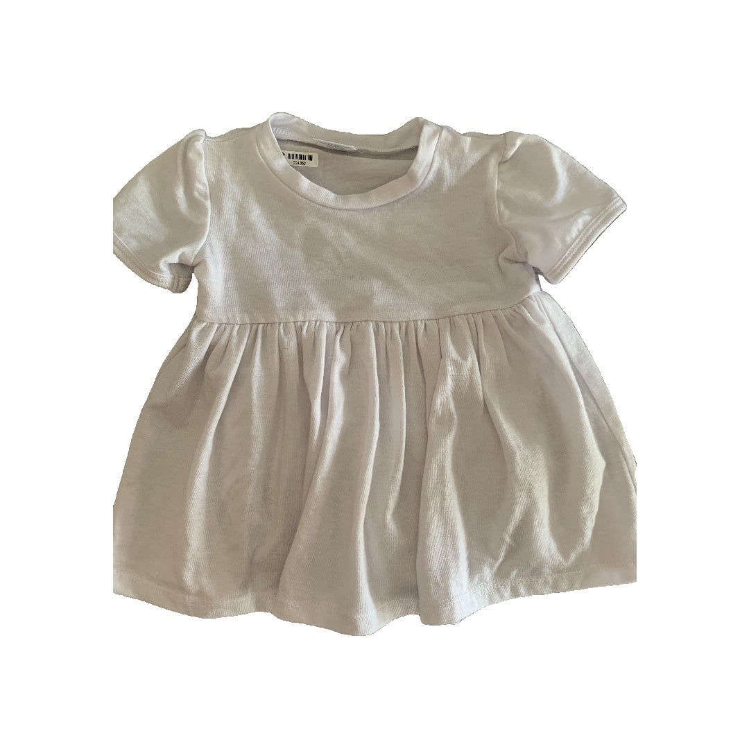 Peasy Girls White Dress Size: 3-6 months White