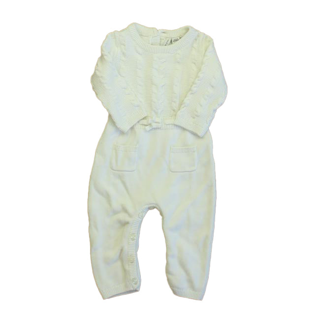 Janie and Jack Unisex White Long Sleeve Outfit Size: 3-6 Months White
