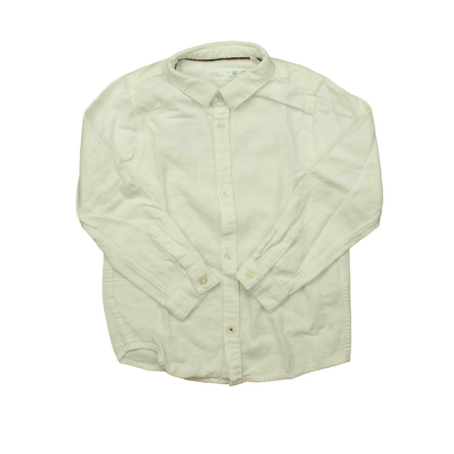 Zara Boys White Button Down Long Sleeve Size: 4-5T