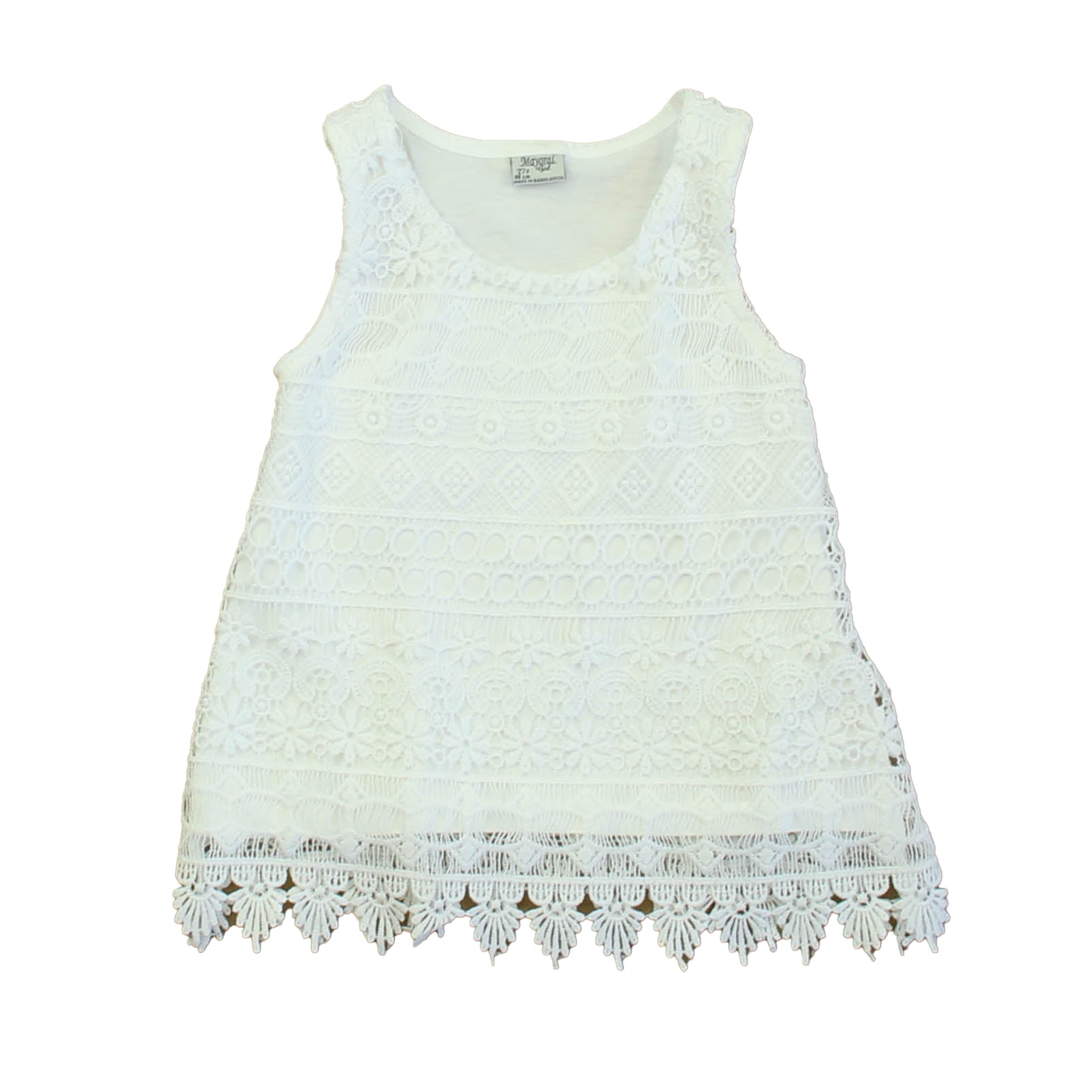Mayoral Girls White Tank Top Size: 3T White