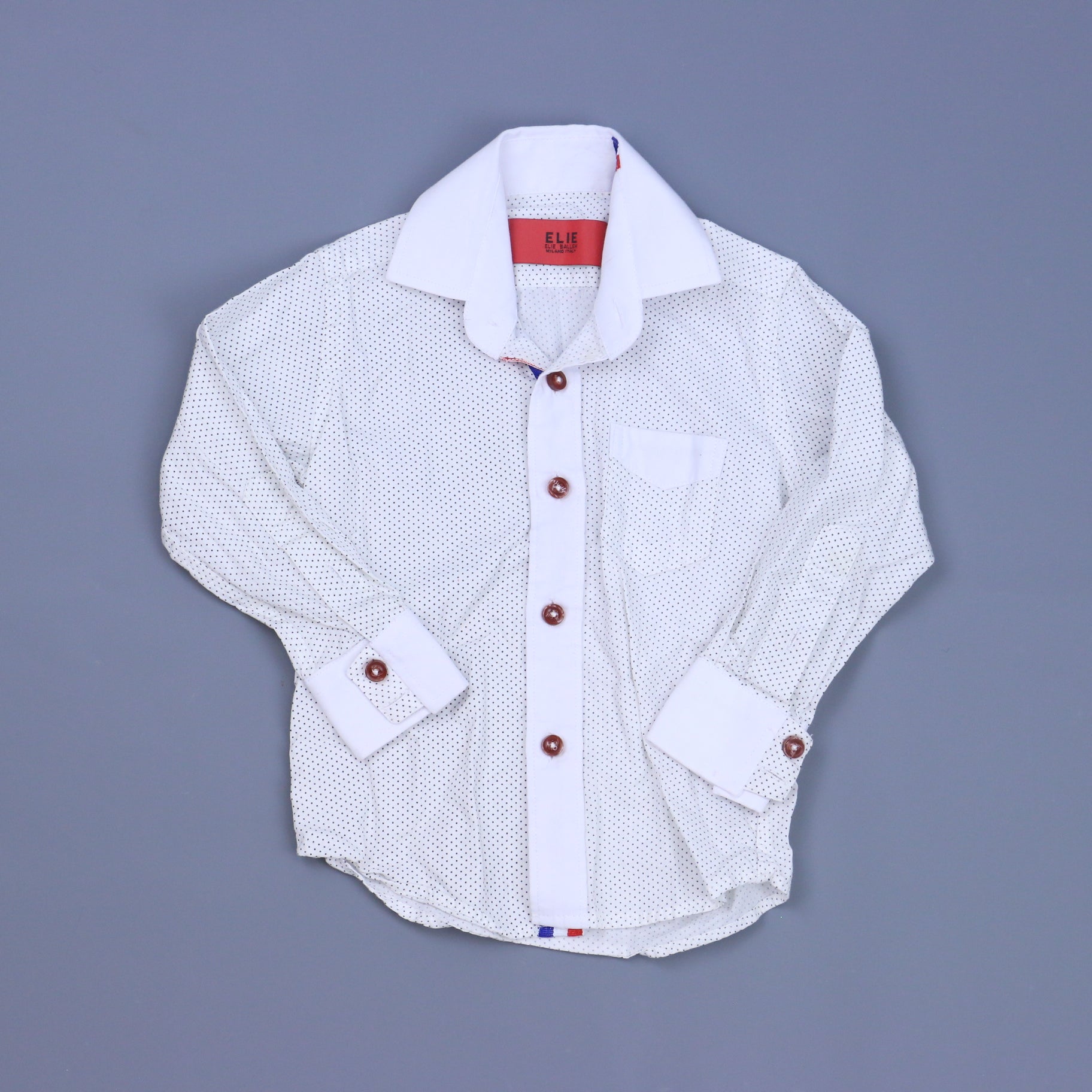 Elie Ballen Boys White Button Down Long Sleeve Size: 2T White