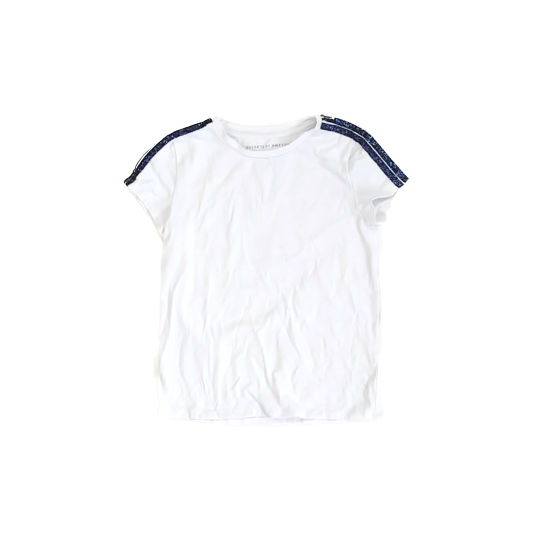 Rockets Of Awesome Girls White T-Shirt Size: 6 Years White
