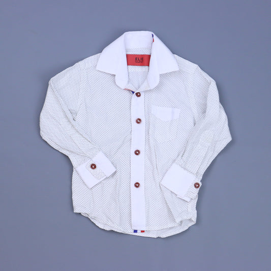 Elie Ballen Boys White Button Down Long Sleeve Size: 2T White