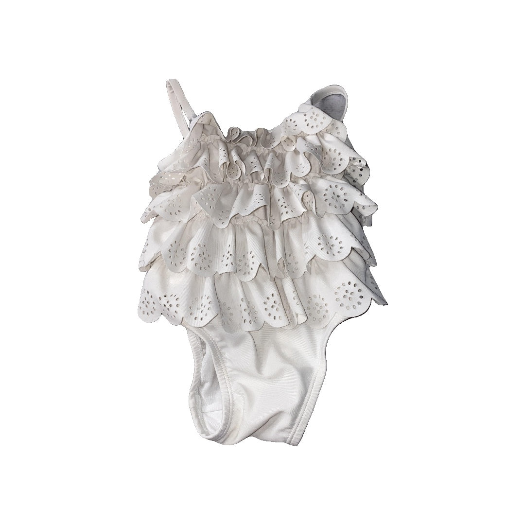Gap Girls White Swimwear Size: 6-12 months White