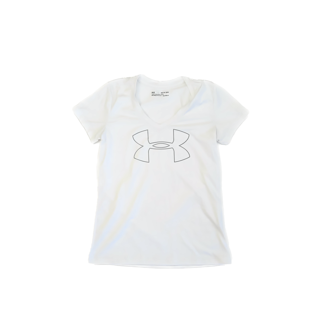 Under Armour Girls White Athletic Top Size: XS White