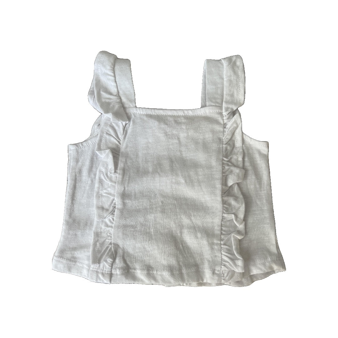 Jessica Simpson Girls White Tank Top Size: 24 months White