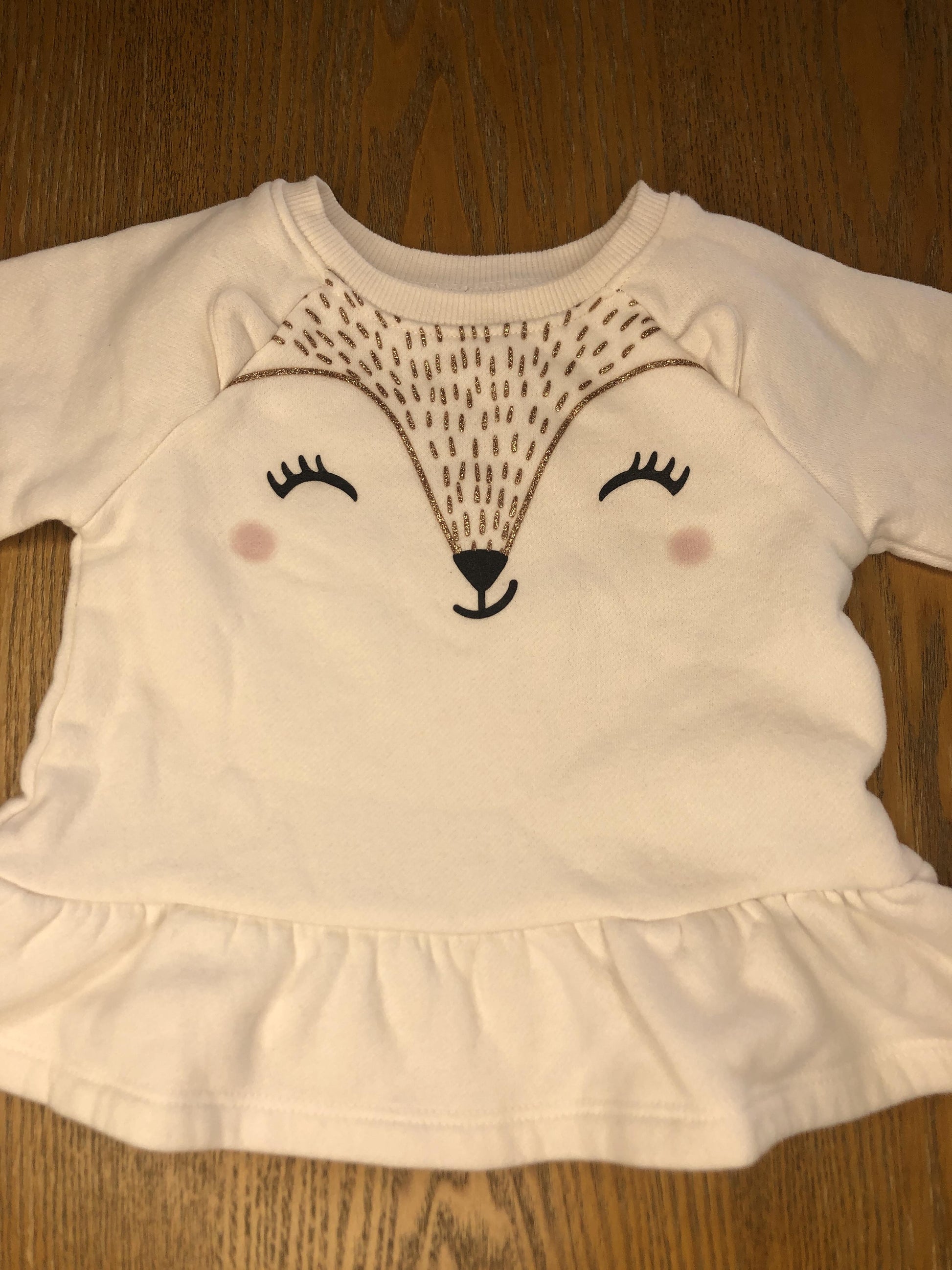 Jumping Beans Girls White Sweater Size: 12 months White